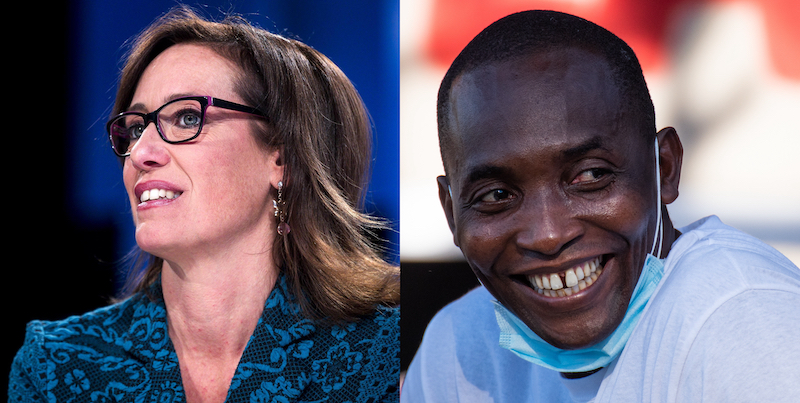 Ilaria Cucchi e Aboubakar Soumahoro (ANSA)