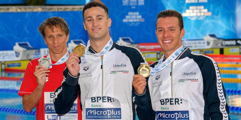 Alberto Razzetti ha vinto la medaglia d'oro nei 400 metri misti agli Europei di nuoto a Roma