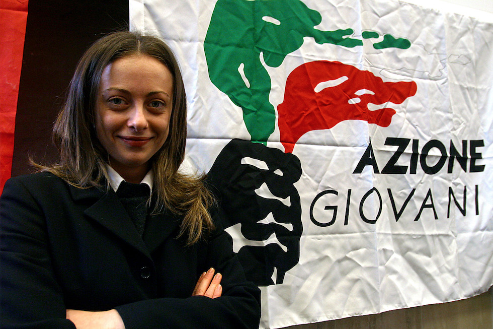 Giorgia Meloni nel 2004, quando era presidente di Azione Giovani (GIULIO NAPOLITANO / LAPRESSE)