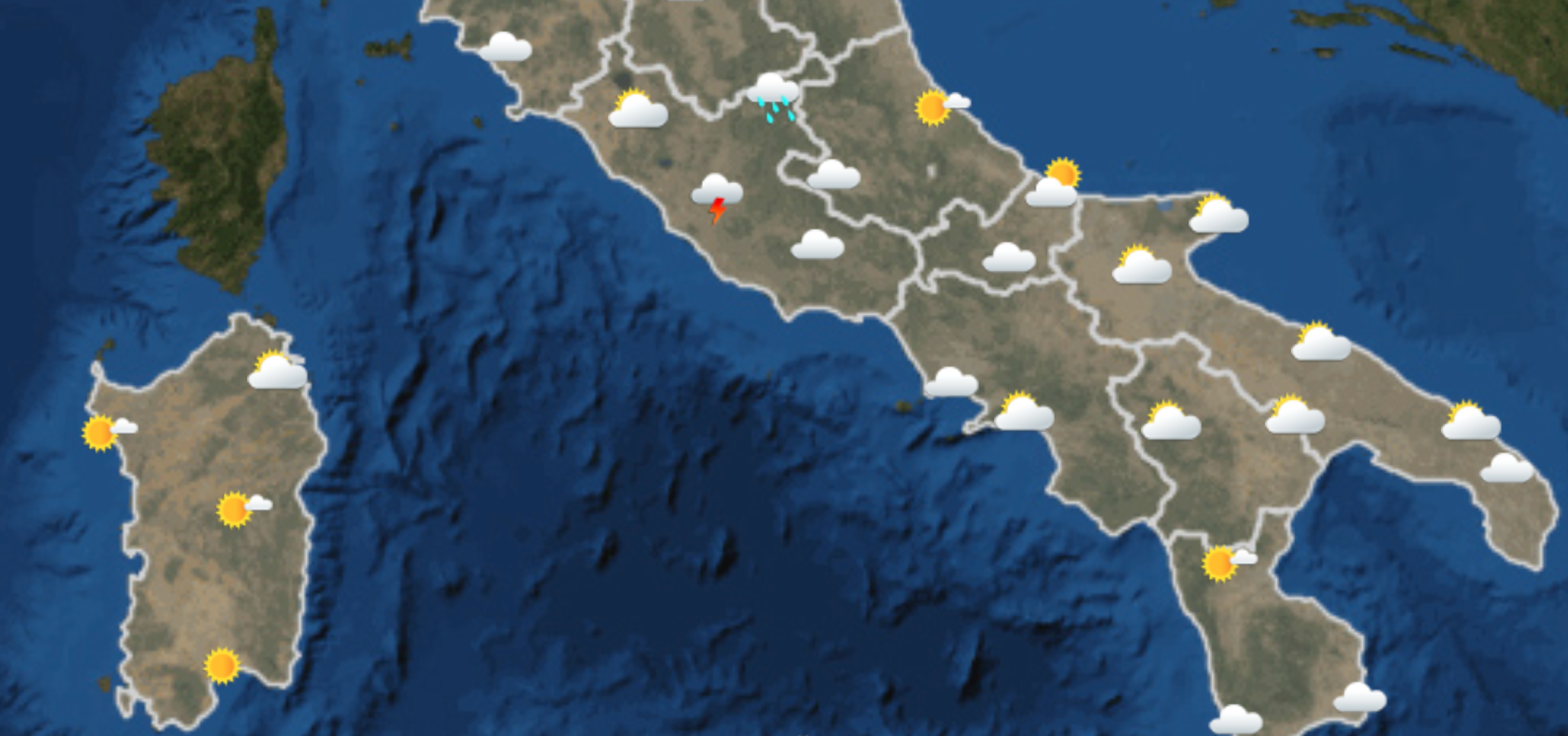 Le previsioni meteo per domani, martedì 16 agosto