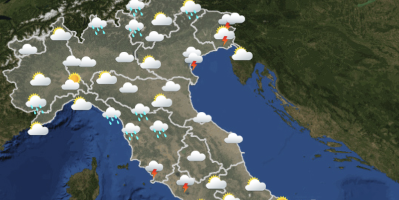 Le previsioni meteo per venerdì 19 agosto