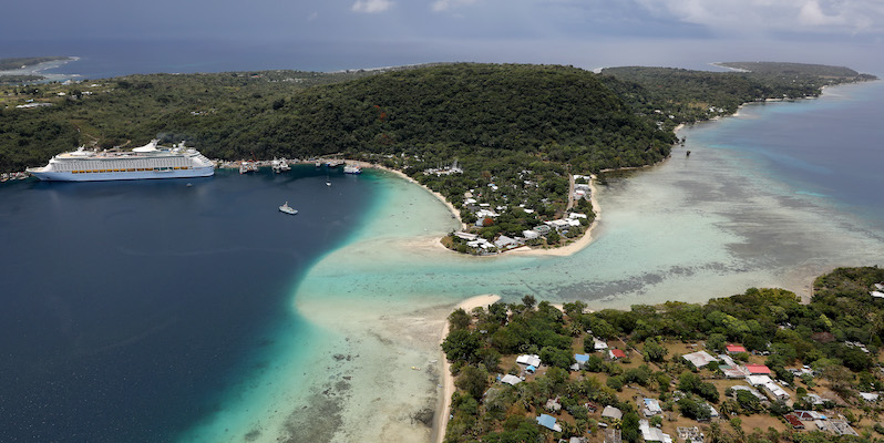 Una vista aerea di una delle 83 isole di Vanuatu (Photo by Mario Tama/Getty Images)