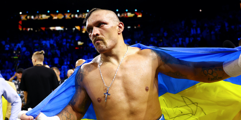 Oleksandr Usyk dopo la vittoria contro Anthony Joshua (Francois Nel/Getty Images)