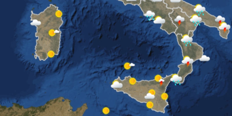Le previsioni meteo per mercoledì 24 agosto