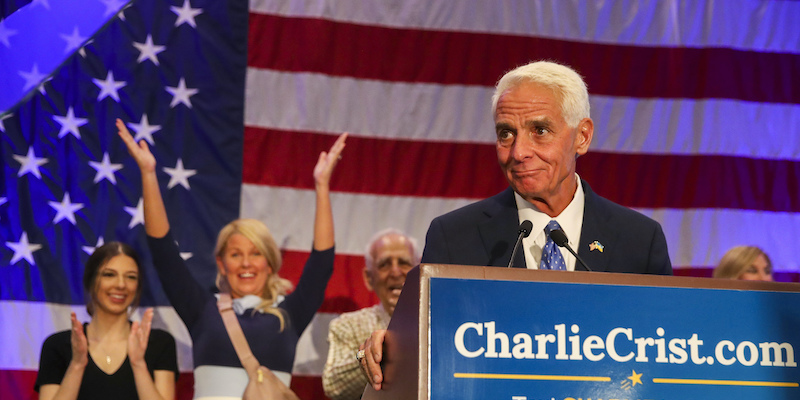 Charlie Crist, candidato democratico al ruolo di governatore della Florida (Dirk Shadd/Tampa Bay Times via AP)