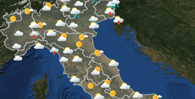 Le previsioni meteo per domenica 28 agosto