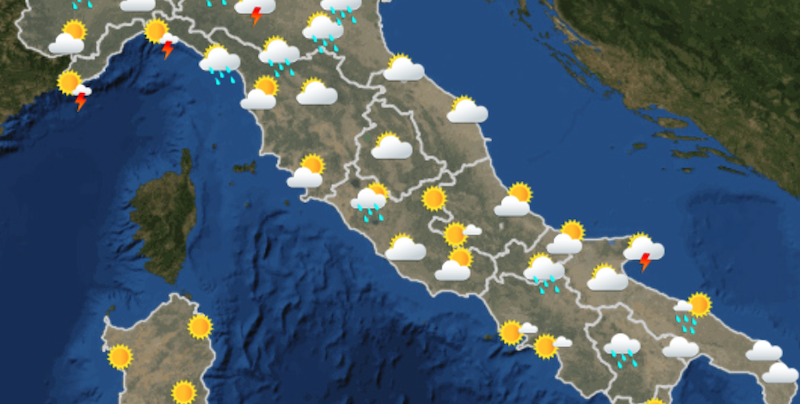 Le previsioni meteo per lunedì 29 agosto