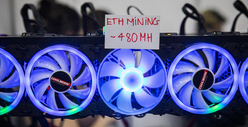 Un computer per il mining di Ethereum. (Lauren DeCicca/Getty Images)