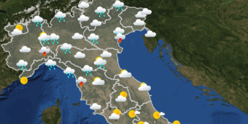 Le previsioni meteo per mercoledì 31 agosto