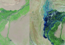 Le conseguenze delle disastrose inondazioni nella pianura del fiume Indo, in Pakistan