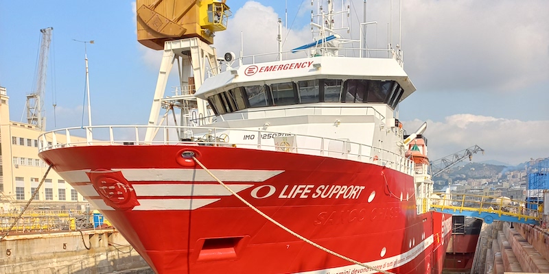 La nave Life Support acquistata da Emergency (ufficio stampa Emergency)