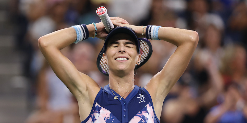 Ajla Tomljanović dopo la vittoria contro Ludmilla Samsonova agli US Open (Julian Finney/Getty Images)