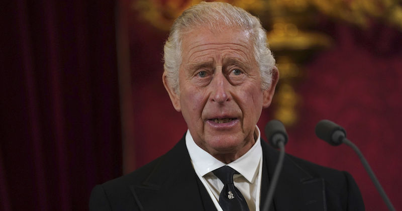 Re Carlo III del Regno Unito alla cerimonia di proclamazione (Jonathan Brady/Pool Photo via AP)