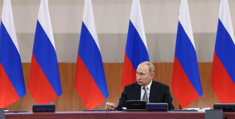 Il presidente russo Vladimir Putin (TASS News Agency Host Pool Photo via AP)