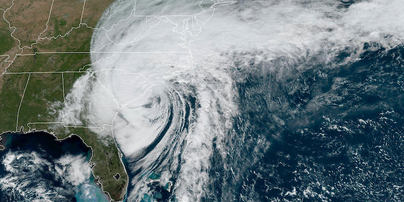 Un'immagine satellitare dell'uragano Ian (NOAA via AP)