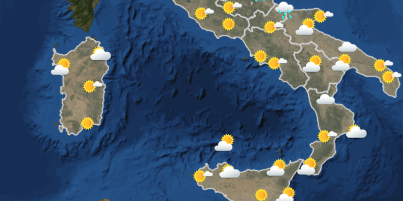 Le previsioni del tempo per lunedì 3 ottobre 2022 nel Sud Italia (Servizio meteorologico dell'Aeronautica militare)