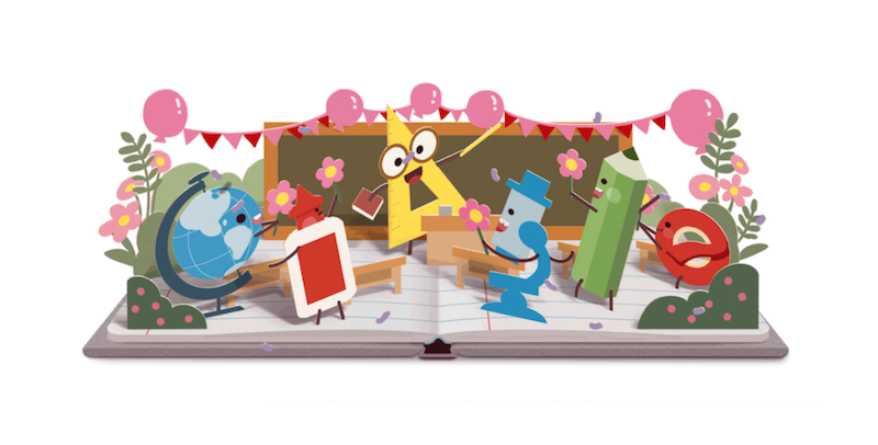 Il doodle di Google dedicato alla Giornata mondiale degli insegnanti
