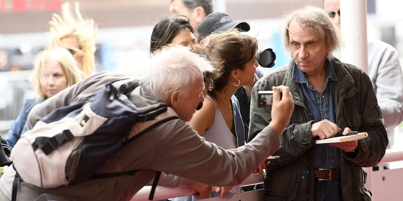 Lo scrittore francese Michel Houellebecq alla prima del film "Thalasso", il 25 settembre 2019 a San Sebastian, in Spagna (ANSA-DPA)