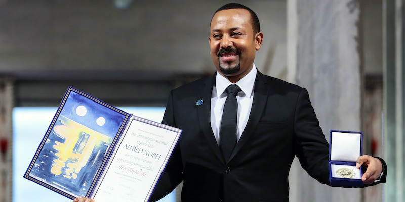 Il primo ministro etiope Abiy Ahmed premiato nel 2019 (Hakon Mosvold Larsen/NTB Scanpix via AP)