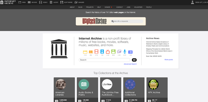 L'Internet di oggi non è un posto per l'Internet Archive