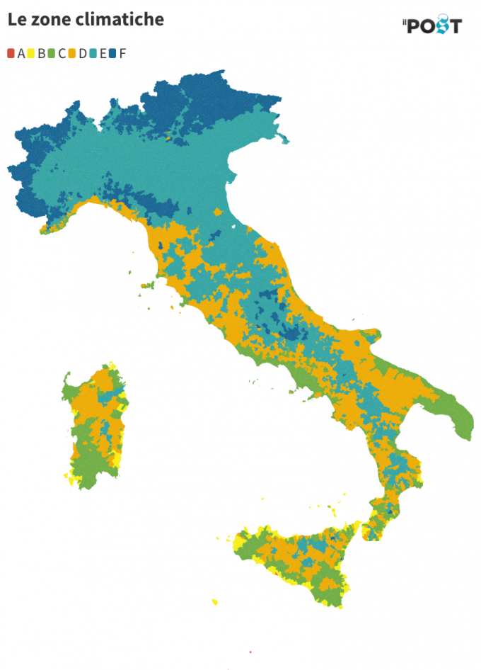 zone climatiche comuni italiani