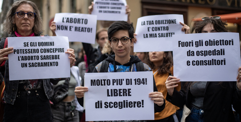 Manifestazione del movimento femminista Non Una di Meno a Torino, 26 settembre 2022 (Marco Alpozzi/LaPresse)