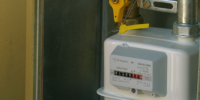 Un contatore per il consumo di gas naturale (FOLCO LANCIA - ANSA)