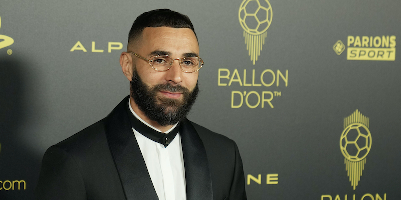 Karim Benzema alla cerimonia del Pallone d'Oro (AP Photo/Francois Mori)