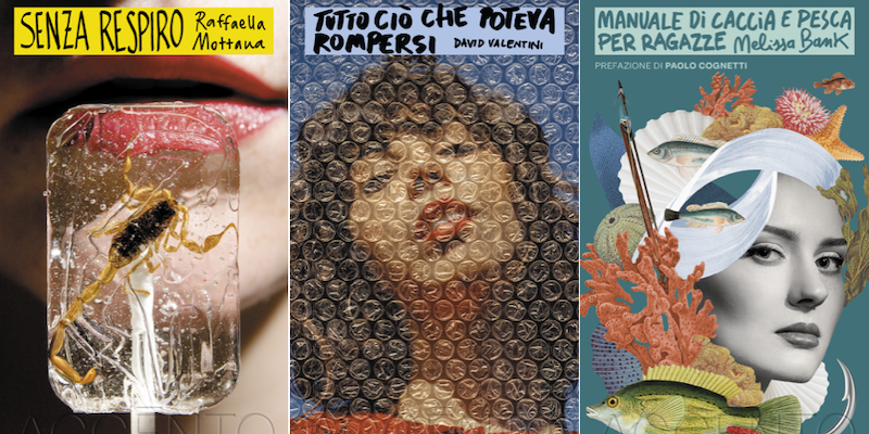 Le copertine dei primi tre libri della casa editrice Accento