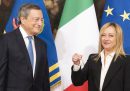 Le foto del passaggio di consegne tra Mario Draghi e Giorgia Meloni