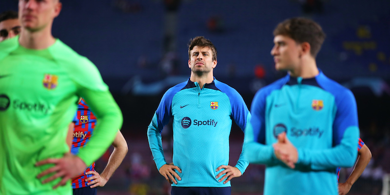 Gerard Pique e il Barcellona dopo la sconfitta contro il Bayern Monaco (Eric Alonso/Getty Images)