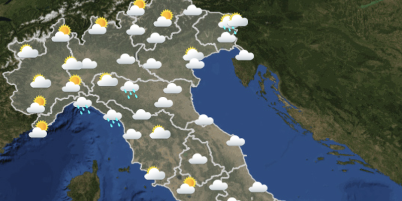 Le previsioni meteo per mercoledì 2 novembre