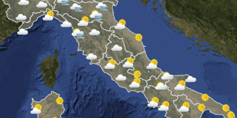 Le previsioni meteo per giovedì 3 novembre
