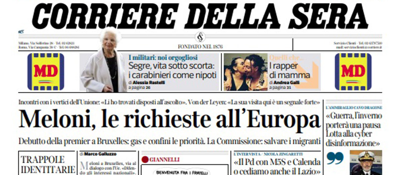 Le prime pagine di venerdì 4 novembre 2022