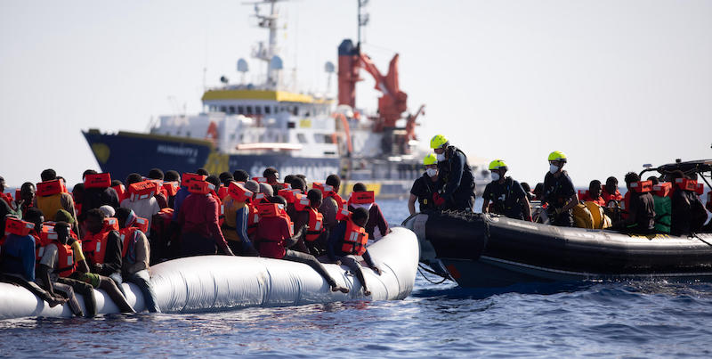 I migranti soccorsi dalla nave Humanity 1
(ANSA/MAX CAVALLARI-SOS HUMANITY)