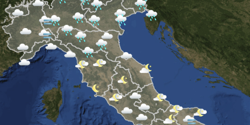 Le previsioni meteo per domenica 13 novembre