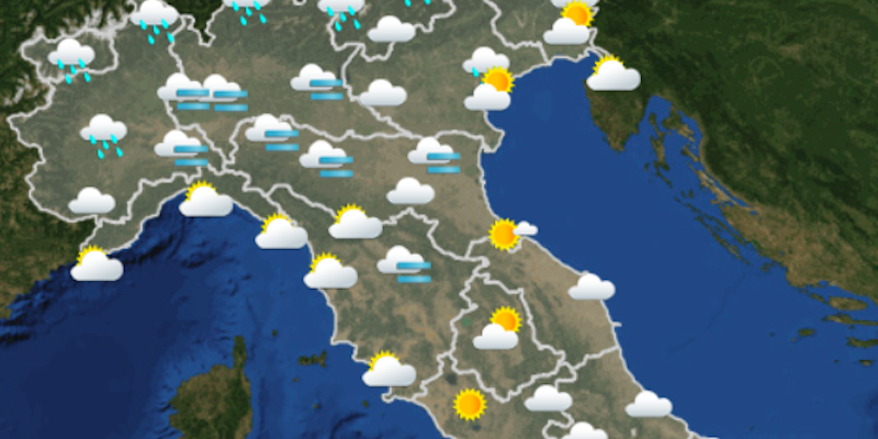 Le previsioni meteo per lunedì 14 novembre