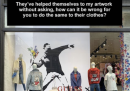 Banksy ha accusato Guess di aver usato i suoi graffiti per una linea di vestiti