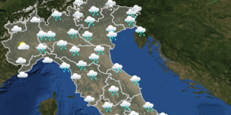 Le previsioni meteo per martedì 22 novembre