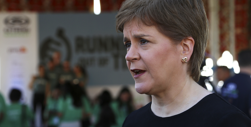 La prima ministra scozzese Nicola Sturgeon (AP Photo/Thomas Hartwell)