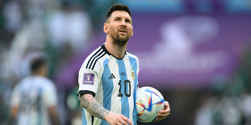 Lionel Messi in Argentina-Arabia Saudita (Matthias Hangst/Getty Images)