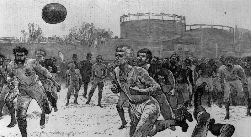 L'illustrazione di una partita del febbraio 1872 (Rischgitz/Getty Images)