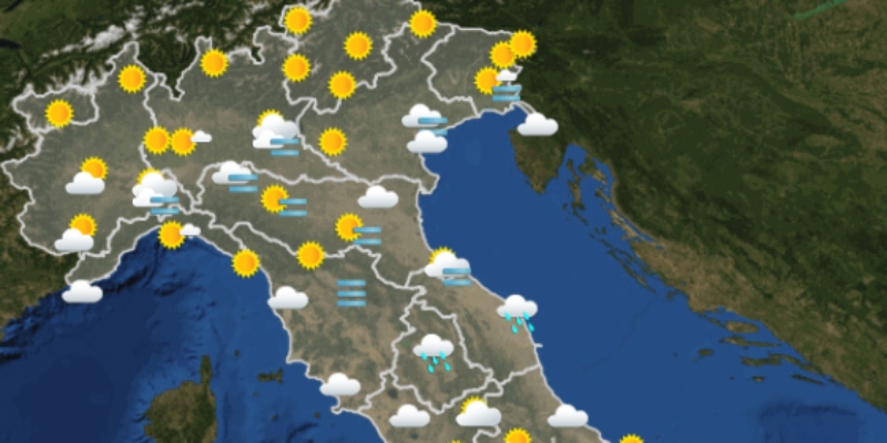 Le previsioni meteo per martedì 6 dicembre