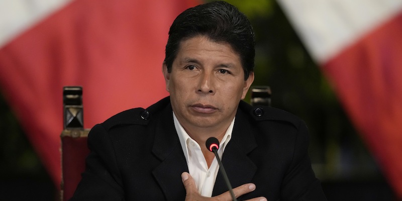 Il presidente Pedro Castillo (AP Photo/Martin Mejia, File)