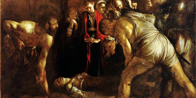 Il seppellimento di Santa Lucia, Caravaggio, 1608 (Wikimedia Commons)