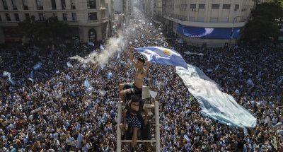 Le foto dei festeggiamenti dei tifosi argentini
