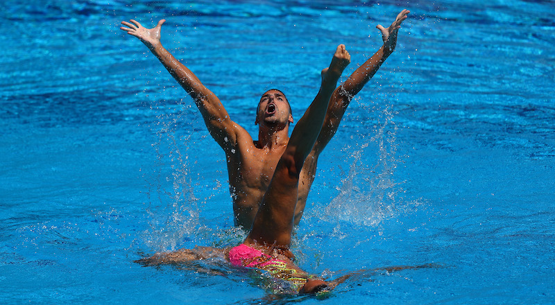 Giorgio Minisini e Lucrezia Ruggiero ai Mondiali di Budapest del 2022 (Dean Mouhtaropoulos/Getty Images)