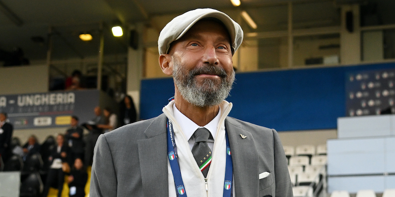 Gianluca Vialli prima di Italia-Ungheria a Cesena il 7 giugno 2022 (Claudio Villa/Getty Images)