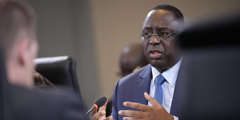 Il presidente del Senegal Macky Sall (AP Photo/Andrew Harnik)