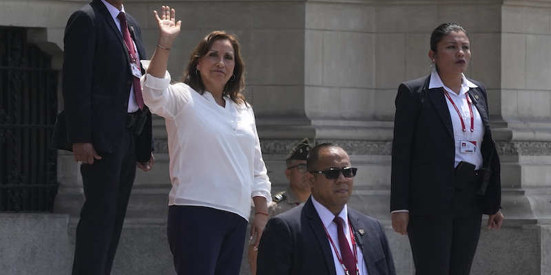 La presidente del Perù Dina Boluarte (AP Photo/Martin Mejia)